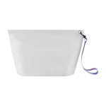 Trousse imperméable en polyester, fermeture éclair et ruban coloré couleur bleu marine deuxième vue