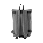 Sac à dos roll-top en polyester, fermeture éclair verticale couleur gris quatrième vue