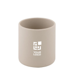 Verre personnalisable flexible pour enfant en silicone couleur beige avec zone d'impression