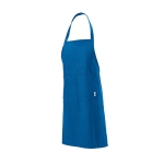 Tablier en coton recyclé à tour de cou 180 g/m² couleur bleu