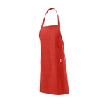 Tablier en coton recyclé à tour de cou 180 g/m² couleur rouge