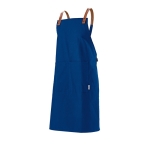 Tablier en coton recyclé avec deux poches avant 280 g/m² couleur bleu marine