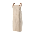 Tablier en coton recyclé avec deux poches avant 280 g/m² couleur naturel