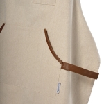 Tablier en coton recyclé et RPET à poche supérieure 300 g/m² couleur naturel troisième vue