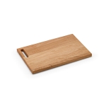 Planche à découper en bois de chêne à poignée d'angle intégrée couleur naturel