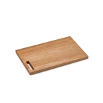 Planche à découper en bois de chêne à poignée d'angle intégrée couleur naturel deuxième vue