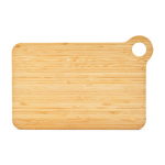 Planche à découper en bambou avec poignée d’angle pour le service couleur naturel vue arrière