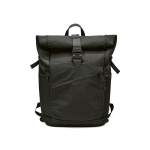 Sac à dos 28 L en RPET à fermeture à enroulement à boucle couleur noir