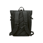 Sac à dos 28 L en RPET à fermeture à enroulement à boucle couleur noir vue arrière