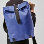 Sac à dos imperméable en coton recyclé pour ordinateur portable 17'' 23L couleur bleu deuxième vue