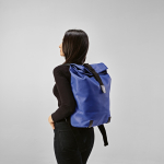 Sac à dos imperméable en coton recyclé pour ordinateur portable 17'' 23L couleur bleu