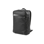 Sac à dos en coton recyclé à détails en cuir recyclé 340 g/m² 17” couleur noir