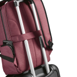 Sac à dos 22L en nylon recyclé à fermetures éclair imperméables 15,6” couleur bordeaux vue détaillée