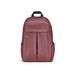 Sac à dos 22 L en nylon recyclé, fermetures éclair imperméables 15,6'' couleur bordeaux vue frontale