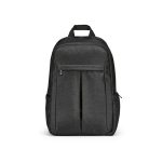 Sac à dos 22 L en nylon recyclé, fermetures éclair imperméables 15,6'' couleur noir vue frontale