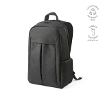 Sac à dos 22 L en nylon recyclé, fermetures éclair imperméables 15,6'' couleur noir
