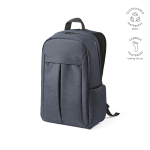 Sac à dos 22 L en nylon recyclé, fermetures éclair imperméables 15,6'' couleur bleu