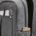 Sac à dos 22L en nylon recyclé à fermetures éclair imperméables 15,6” couleur gris foncé quatrième vue