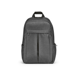 Sac à dos 22 L en nylon recyclé, fermetures éclair imperméables 15,6'' couleur gris foncé vue frontale