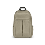 Sac à dos 22 L en nylon recyclé, fermetures éclair imperméables 15,6'' couleur camel vue frontale