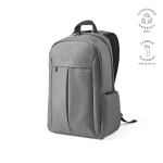 Sac à dos 22 L en nylon recyclé, fermetures éclair imperméables 15,6'' couleur gris clair