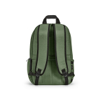 Sac à dos 22 L en nylon recyclé, fermetures éclair imperméables 15,6'' couleur vert militaire vue arrière