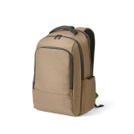 Sac à dos pour PC 15,6” en nylon recyclé bicolore imperméable couleur camel