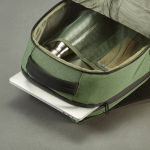 Sac à dos pour PC 15,6” en nylon recyclé bicolore imperméable couleur vert militaire quatrième vue detaillée