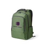 Sac à dos pour PC 15,6” en nylon recyclé bicolore imperméable couleur vert militaire