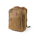 Sac à dos en coton recyclé à revêtement en cire 230 g/m² couleur camel