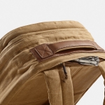 Sac à dos en coton recyclé à revêtement en cire 230 g/m² couleur camel quatrième vue