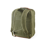 Sac à dos en coton recyclé à revêtement en cire 230 g/m² couleur vert militaire deuxième vue