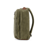 Sac à dos en coton recyclé à revêtement en cire 230 g/m² couleur vert militaire quatrième vue
