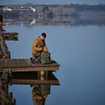 Sac à dos en coton recyclé à revêtement en cire 230 g/m² couleur vert militaire septième vue