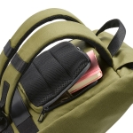 Sac à dos en coton recyclé imperméable à boucle 240 g/m² couleur vert militaire quatrième vue