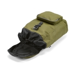 Sac à dos en coton recyclé imperméable à boucle 240 g/m² couleur vert militaire vue détaillée