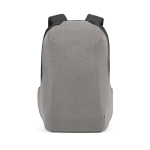 Sac à dos 20 L en RPET avec cadenas et tissus anti-coupure 15,6'' couleur gris clair vue frontale