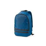 Sac à dos 18L en RPET à compartiment PC et bandes réfléchissantes couleur bleu