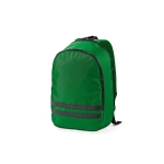 Sac à dos 18L en RPET à compartiment PC et bandes réfléchissantes couleur vert