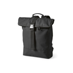 Sac à dos pour ordinateur 15,6” en cuir recyclé à dos rembourré couleur noir