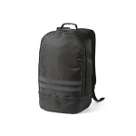Sac à dos 25L en RPET à bandes réfléchissantes et poche à chaussures couleur noir