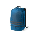 Sac à dos 25L en RPET à bandes réfléchissantes et poche à chaussures couleur bleu