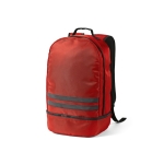 Sac à dos 25L en RPET à bandes réfléchissantes et poche à chaussures couleur rouge