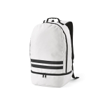 Sac à dos 25L en RPET à bandes réfléchissantes et poche à chaussures couleur blanc