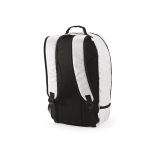 Sac à dos 25L en RPET à bandes réfléchissantes et poche à chaussures couleur blanc deuxième vue