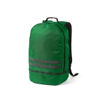 Sac à dos 25L en RPET à bandes réfléchissantes et poche à chaussures couleur vert