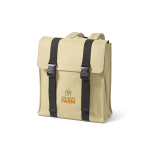 Sac à dos en cuir synthétique recyclé et plastique recyclé pour PC 17” couleur beige