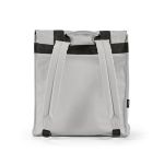 Sac à dos en cuir synthétique recyclé et plastique recyclé pour PC 17” couleur gris clair vue arrière