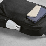 Sac à dos 18L en RPET 300D à compartiment frontal zippé 15,6” couleur noir vue détaillée