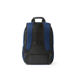 Sac à dos 18 L en RPET 300D à compartiment frontal zippé 15,6'' couleur bleu vue arrière